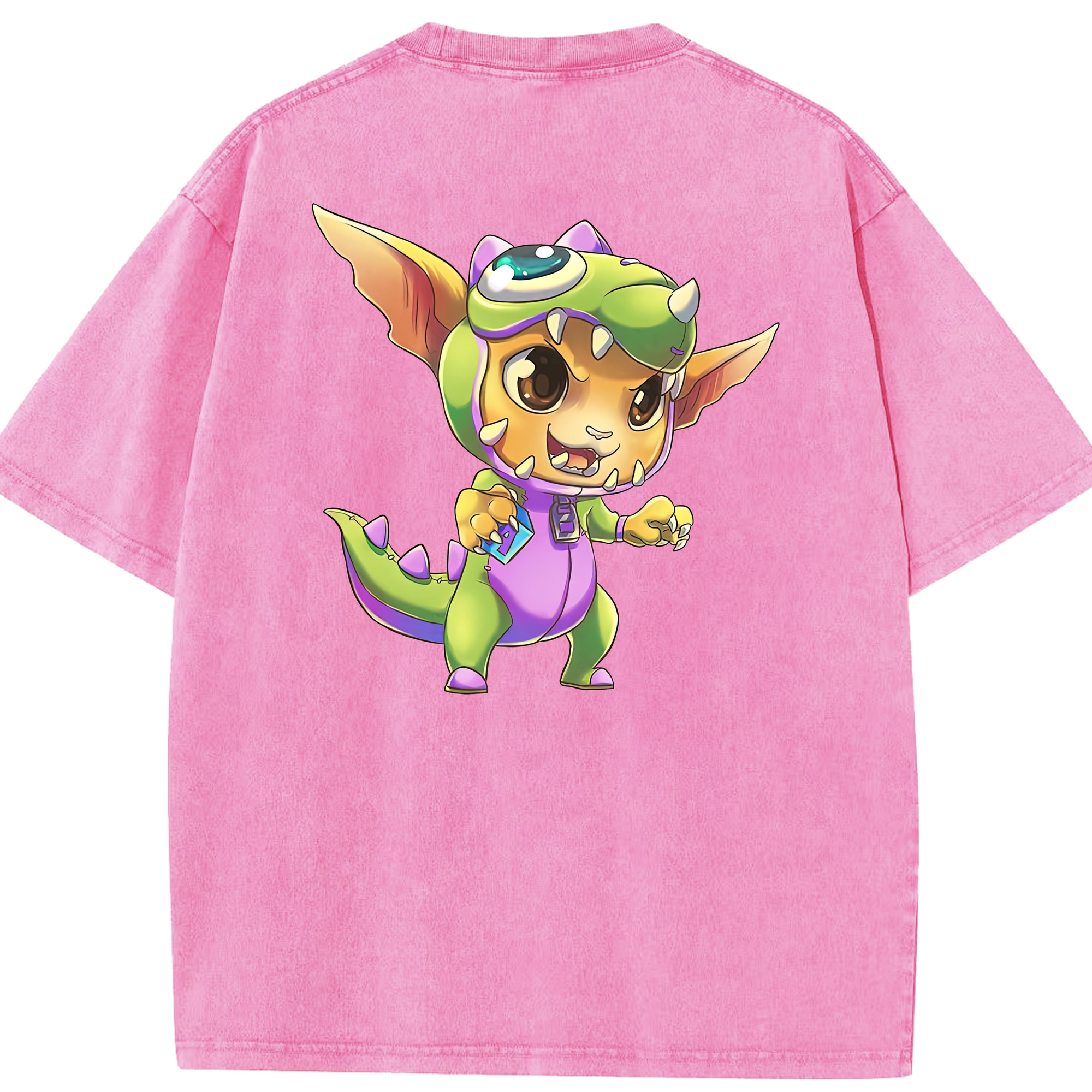 リーグ・オブ・レジェンド League of Legends LOL 綿100% ヴィンテージ風 半袖Tシャツ（背面プリント）